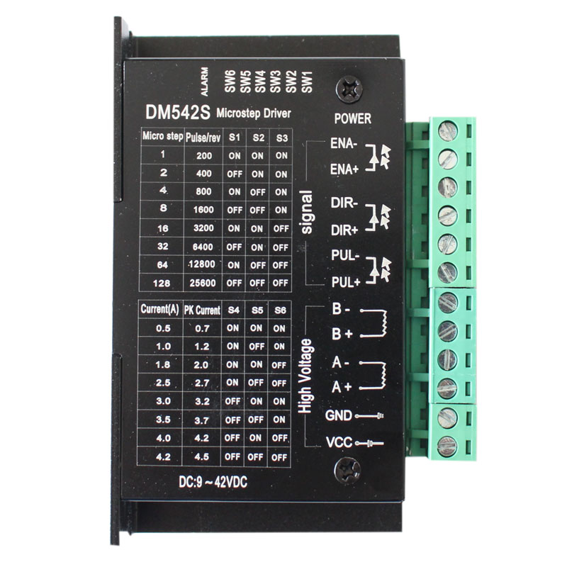 42/57步進(jìn)電機(jī)驅(qū)動(dòng)器 128細(xì)分 4.5A 42V（脈沖3-24V）DM542S 